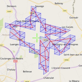 Polyline covered by grid tiles